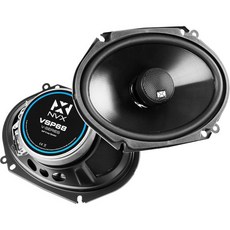 NVX® VSP60 6인치 프리미엄 자동차 스피커 600W 최대 200W RMS 2방향 6인치 동축 1인치 실크 돔 트위터 및 내장 X-오버 자동차트럭도어에 쉽게 설치 가능페, 6x8" Coaxial