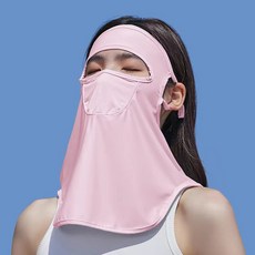 防曬防寒面罩女防紫外線夏季冰絲薄款臉基尼面罩護遮陽臉罩防護