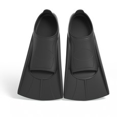 UPPERCUT 오리발 숏핀 프리다이빙 스노클링 남녀공용 수영오리발 수영훈련용품, 블랙