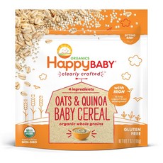 해피베이비 클리얼리 크래프트 씨리얼 분말 어린이 식품 198g, 1개, 오트+퀴노아 (Oats+Quinoa)