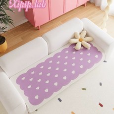 핑크 하트 냉감 70x70 소파패드 여름쇼파매트 시원한, 1개, A. 크리미한 복숭아 하트 퍼플