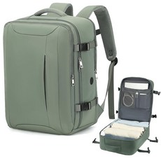 Lossga Travel Backpack for Women & Men Carry On Backpack 30L Airline Approved Personal Item Bag, Green