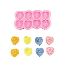 漩渦愛心矽膠模具 巧克力蛋糕裝飾, 8928 - 粉, 1個