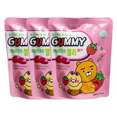유산균이 좋아하는 구미 카카오 프렌즈 프리바이오틱 젤리 딸기, 3개