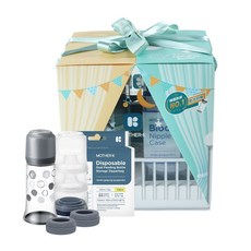 MOTHER-K 溫感拋棄式奶瓶禮盒 彌月禮盒, 1個, 時尚灰組, 時尚灰組