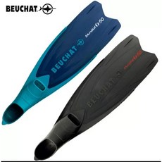 游龍潛水 BEUCHAT MUNDIAL ONE-50 - Black/Blue 套腳式蛙鞋/自潛、水肺船潛, 藍色,37 / 38：23cm