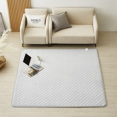 [26년형 두께UP] 한일좋은자리 전자파안심 프리미엄 양면극세사 카본 탄소 소파 전기요매트, 라지킹(180X200cm), 차콜그레이