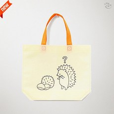 부직포 에코백 밤톨 고슴도치 10개입 가방 학생 만들기 DIY 꾸미기 재료 공예 에코백 도안 부직포 가방 도매