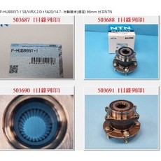 NTN P-HUB885T-1 後輪軸承 適用 SUBARU 森林人 FORESTER WRX LEVORG IMPREZA LEGACY, 1個