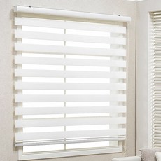 [윈샵 고급 콤비블라인드 머큐리 _ 화이트_ H 160cm ]사이즈 주문제작 롤스크린 커튼 아파트 거실주방안방 브라인드 아이방