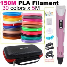 3D 프린터 DIY 선물 크리스마스 안전 PLA LCD 페인트 Birthdy 멘트 연필, 3 Pink Pens