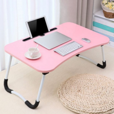 접이식 노트북 테이블 다용도 침대용 좌식 접이식 간이 테이블 베드 오피스 피크닉 휴대용 테라스 사이드, 블랙