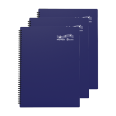 인터탑 스프링 A4 30매 악보화일 3개팩 메모가능 360도회전, 3개, 군청색