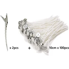 왁스 코팅 코튼 소재 캔들 심지 세트 스탠드 원래 무연 캔들 심지 간장 오일 왁스 코어 짠 양초 용품 만들, 30 set A 10cm