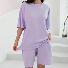 SOON2DLE 女款素色短袖T恤+短褲