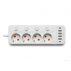 개별스위치 내열ABS 안전보호 USB 고용량 멀티탭, 1개, 화이트, 2m 1개, 화이트, 2m