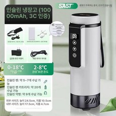 프리미엄 휴대용 인슐린 스트립 냉각 주사기 보냉 약품, 심플블랙 0 + 가방 + 1WmAh3C인증, 1L