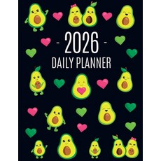(英文圖書)Avocado Daily Planner 2026: Funny & Healthy Fruit Organizer: January-December (1... 平裝版, Semsoli, 英文