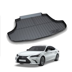 리얼핏 렉서스 ES300H 7세대 7.5세대(18년~25년) 트렁크매트 카본 3D 논슬립 TPE [호환], 블랙카본, 렉서스 7세대 ES300H