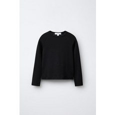 국내배송 자라 ZARA 모달 래글런 긴소매 티셔츠 - 다크 앤트러사이트 그레이 938183