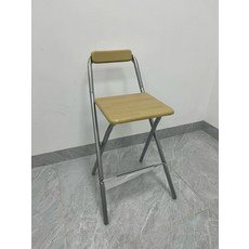 버스킹 공연용 휴대용 스툴 원형 기타 접이식 좌고 연주자 블랙 상판, 1인용, 실버 프레임 우드 컬러 60cm