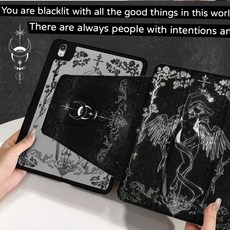 데스노트 아이패드 케이스 블랙 ipad 튼튼한 2024(13인치) 보호커버 에어6, 1개, D. 쿨블랙 TDL 로즈엔젤 XCT0822 블랙 720