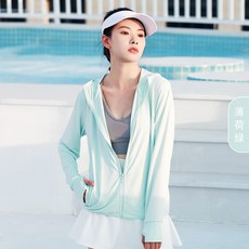 휘잇 여성용 얇은 간절기 바스락 무지 바람막이 점퍼