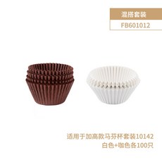 加高直身馬芬杯模具 杯子蛋糕模 麥芬蛋糕6只裝套裝 家用烘焙工具 不粘塗層易脫模 烤箱專用烤盤 可重複使用, 1個, 紙杯混搭套裝（只適用加高馬芬