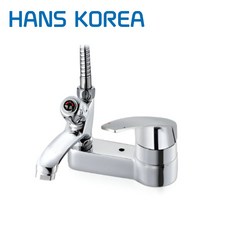 세면대 샤워 겸용 수전 세면기 수도꼭지 세면 2홀 국산(샤워기헤드 샤워줄 포함) SYK104 SMF104
