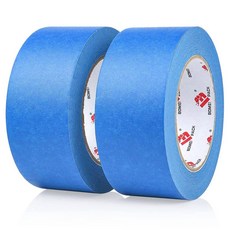 BOMEI 팩 2인치 블루 페인팅 테이프 2팩 페인트 마스킹 x 55야드 벽 라벨링 DIY 제작 장식 및 학교 프로젝트용, Orange