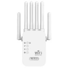 300M 2.4GHz 네트워크 앰프 WiFi 익스텐더 부스터 WiFi 신호 부스터 홈 오피스 WiFi 중계기 앰프, EU Plug, 1개, 하얀색