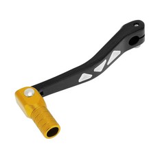 INFINAUTO 야마하 TTR 50cc 알루미늄 합금 페달 시프트 레버 암용 접이식 오토바이 기어 시프터 레버 암 블랙 골드 톤