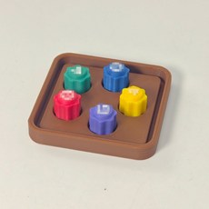 전통 게임 돌 잡기 게임 공기 Korean Jacks Gonggi game gong-gi, 5개의 체스 말과 검은색 선물 상자