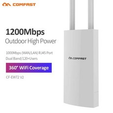 Comfast 야외 액세스 포인트 고출력 2.4G 5GHz 기가비트 라우터 AP 리피터 거리 정원용 장거리 WiFi 안테나 AC1200, 5.8g 1200mbps ew72, 5.8G 1200Mbps EW72, 1개