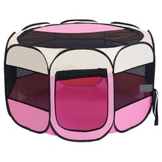 고양이 분만용 준비물 텐트 집 패키지 접이식 강아지, 분홍색 - 단일 분만실