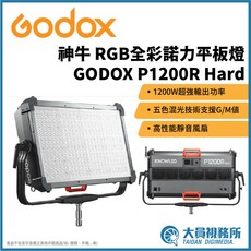 GODOX 神牛 P1200R Hard RGB全彩平板燈 進階版 1200W輸出 電影製作 影視燈光, 1個