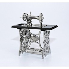 隨草憶境 高級電鍍烤漆 微縮模型 迷你縫紉機 裁縫機 金屬材質 高質感 食玩模型 微縮場景, 1個, 一組入（全合金）