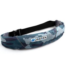 救生衣腰帶 超薄專業海釣大浮力自動充氣浮具 船用釣魚輕便攜式大人 釣魚救生衣 便攜式 遊泳浮力 救生衣 腰帶式安全, 藍迷彩手動款