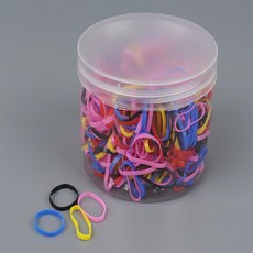 몽이네 대용량 미니 고무줄 키즈밴드, 소 - 형광컬러