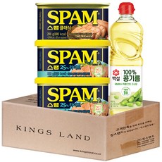 (킹스랜드) 스팸(클래식200g 1+25%라이트200g 2)+(증정)콩기름 0.5L, 200g, 1