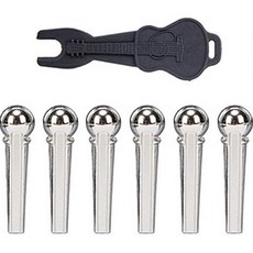 코네임 기타 고급 브릿지핀 실버 6p + 리무버 세트, 3세트