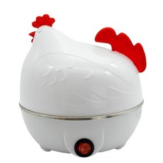 小雞造型蒸蛋器 煮蛋機 廚房小家電, 白色110V美規扁插