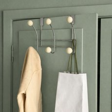 모던 우드볼 코트랙 도어행거 문걸이 행거 방문 행거 도어 후크, 6후쿠, 1개