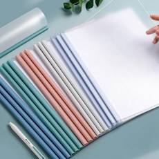 리버스드림 파스텔 투명 쫄대 파일 파일첩 A4용지 서류 화일 10개입