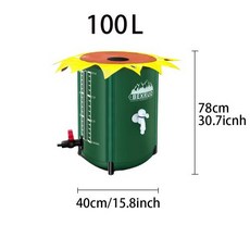 100-380 갤런 레인 배럴 접이식 PVC 수집 시스템3개의 마개 포함 물 저장 수집기, 1)100 gal