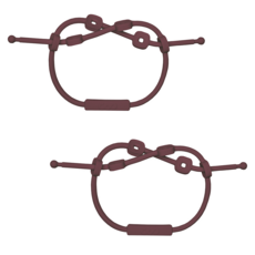 모슈아 시리얼 멀티 스트랩, 2개, 다크체리, 사각타입