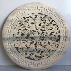 香樟木 仿古木雕擺件掛件 直徑1米 厚約1.7釐米, 如圖所示, 1個