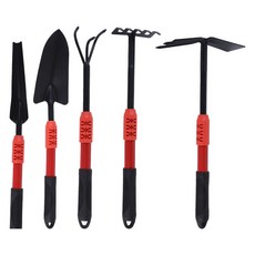 農用工具套裝 園藝種植鬆土神器, 1個, 5件套黑色
