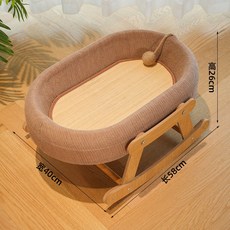 貓爬架貓窩一體 劍麻小型貓抓柱 矮腳通用 夏季涼蓆貓玩具, 1個, 麻布款搖搖床-15斤內可用, 麻布款搖搖床-15斤內可用