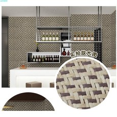 天然環保墻紙 環保植物草編墻紙 新型裝飾材料玄關高檔別墅酒店茶樓裝修草編壁紙, 1個, 杏色,僅墻紙, 杏色